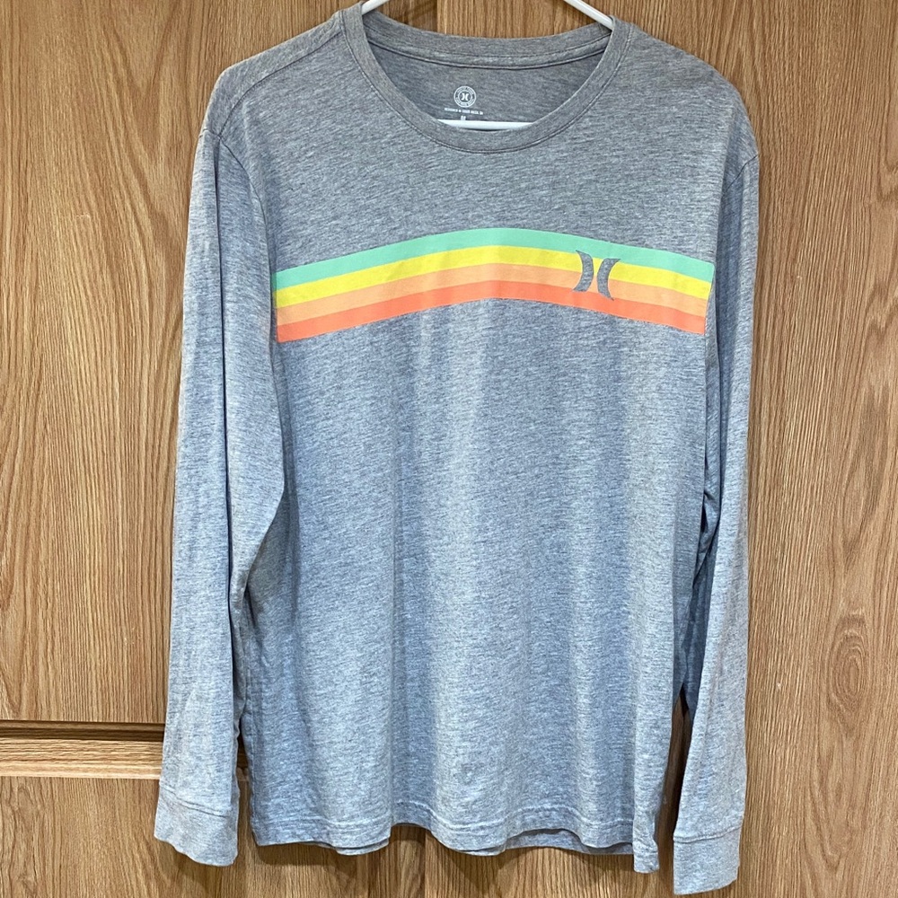 Hurley Heather Gray Crewneck Top